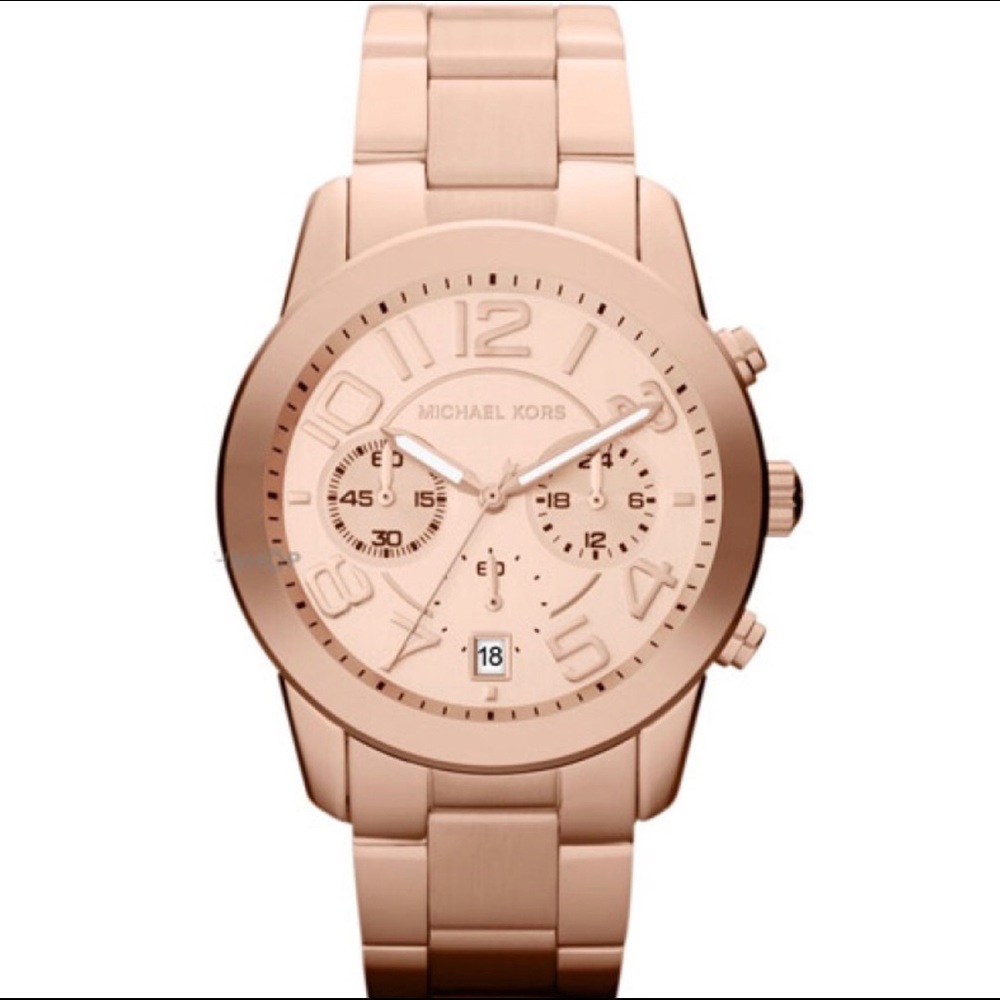 MK rose gold watch